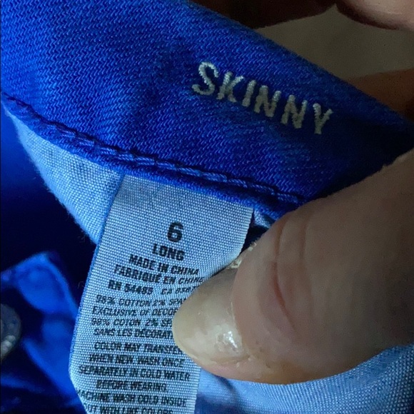 Blue skinny stretch dress pants - Picture 6 of 6